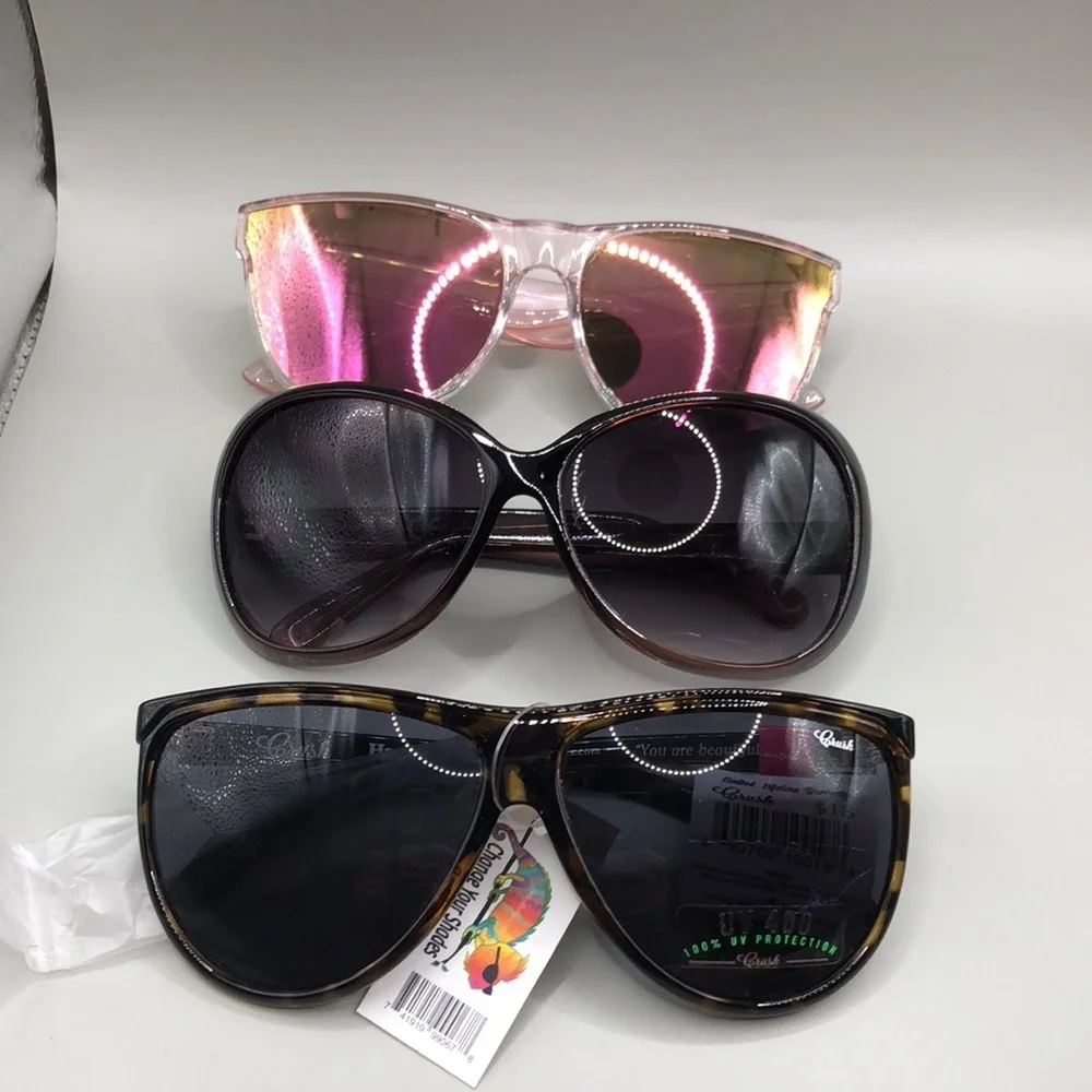 Curated bundle 9 trendy fashion sunglasses variety of brands and styles.